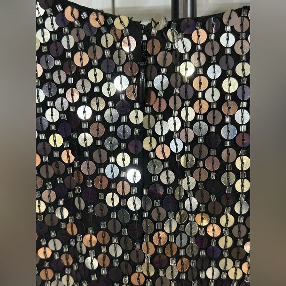 Parker Black Metallic Sequin Shift Dress – Size 0 - EUC - Picture 5 of 7